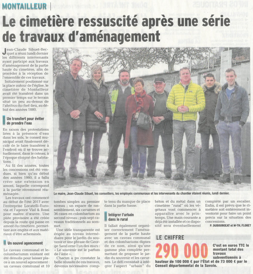 MONTAILLEUR – Aménagement du cimetière